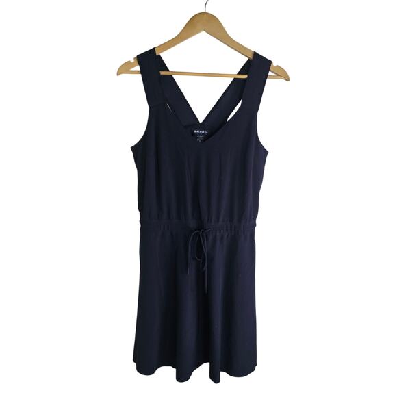 Athleta Savannah Strap Drawstring Dress - Black - Small - Style # 659323 - Picture 1 of 11